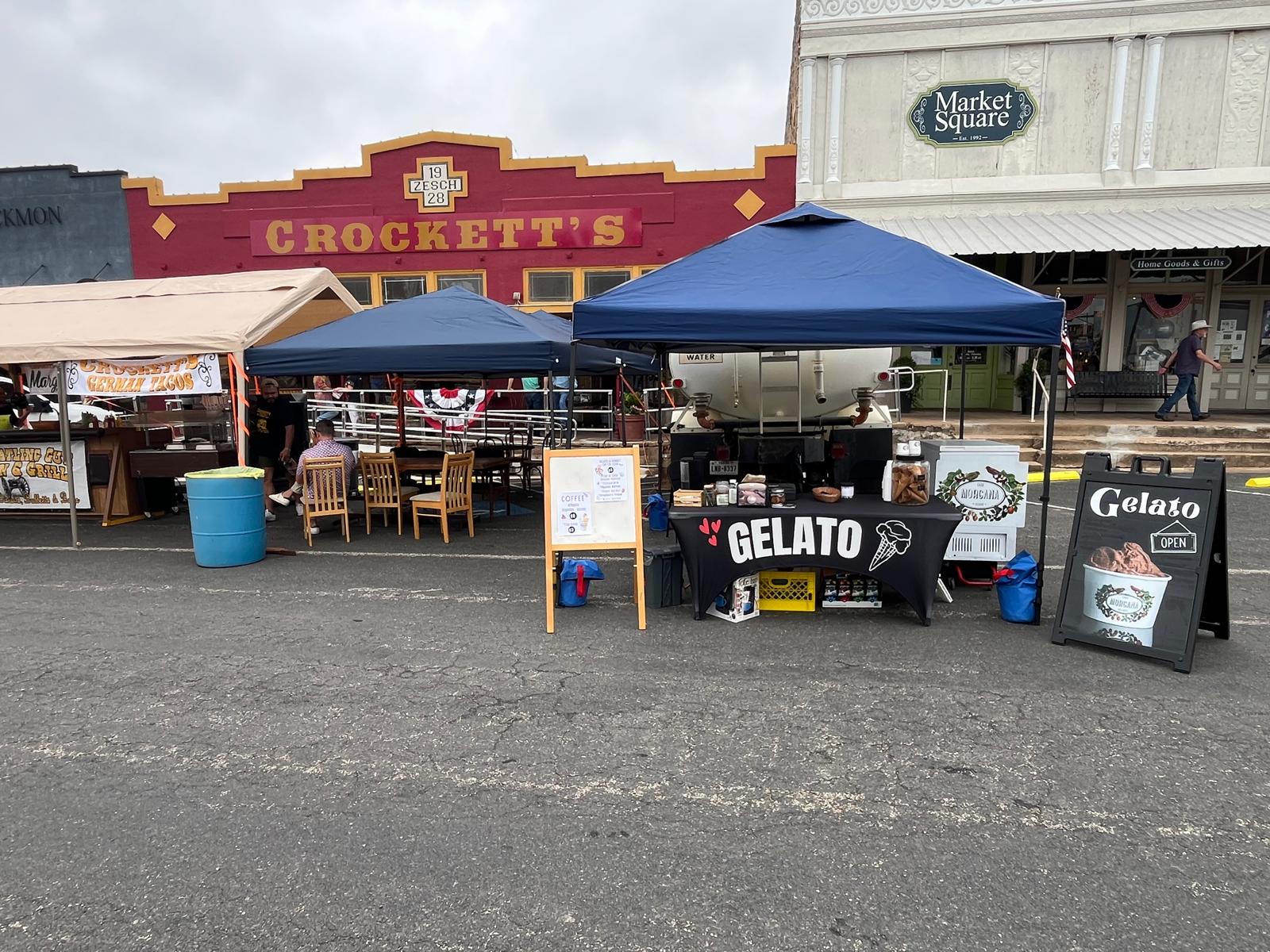 Casa Morgana gelato pop-up booth at Market Square in San Antonio